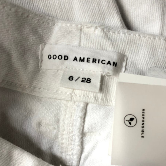 Good American Good Classic Boot Jeans High Rise Stretch Denim White NWT 6 / 28 - Picture 9 of 14